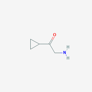molecular formula C5H9NO B2450648 2-Amino-1-cyclopropylethan-1-one CAS No. 725205-48-1