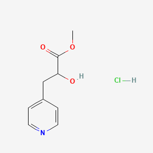 molecular formula C9H12ClNO3 B2450662 Methyl 2-hydroxy-3-(pyridin-4-yl)propanoate hydrochloride CAS No. 1909325-27-4