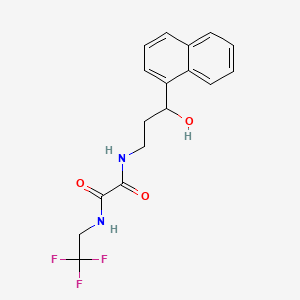 molecular formula C17H17F3N2O3 B2450666 N1-(3-hydroxy-3-(naphthalen-1-yl)propyl)-N2-(2,2,2-trifluoroethyl)oxalamide CAS No. 1421491-62-4