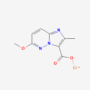 molecular formula C9H8LiN3O3 B2450694 Lithium;6-methoxy-2-methylimidazo[1,2-b]pyridazine-3-carboxylate CAS No. 2567495-35-4