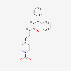 molecular formula C22H28N4O3 B2450700 Methyl 4-(2-(3-benzhydrylureido)ethyl)piperazine-1-carboxylate CAS No. 1226432-74-1