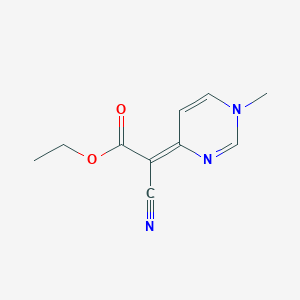 molecular formula C10H11N3O2 B2450772 ethyl 2-cyano-2-[1-methyl-4(1H)-pyrimidinyliden]acetate CAS No. 95234-40-5