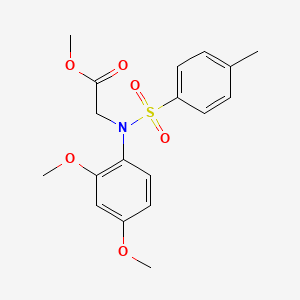 molecular formula C18H21NO6S B2450787 Methyl N-(2,4-dimethoxyphenyl)-N-[(4-methylphenyl)sulfonyl]glycinate CAS No. 425608-33-9