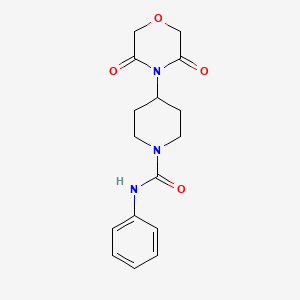 4-(3,5-Dioxomorpholin-4-yl)-N-phenylpiperidine-1-carboxamide