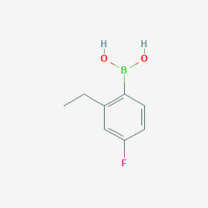 molecular formula C8H10BFO2 B2450841 Boronic acid, B-(2-ethyl-4-fluorophenyl)- CAS No. 1446716-65-9