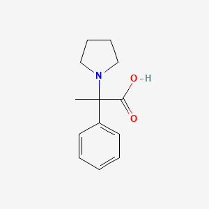 molecular formula C13H17NO2 B2450852 2-Phenyl-2-pyrrolidin-1-ylpropanoic acid CAS No. 898389-47-4