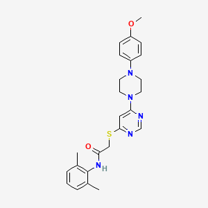 molecular formula C25H29N5O2S B2450855 N-(2,6-dimethylphenyl)-2-({6-[4-(4-methoxyphenyl)piperazin-1-yl]pyrimidin-4-yl}sulfanyl)acetamide CAS No. 1251671-65-4