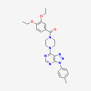 (3,4-diethoxyphenyl)(4-(3-(p-tolyl)-3H-[1,2,3]triazolo[4,5-d]pyrimidin-7-yl)piperazin-1-yl)methanone