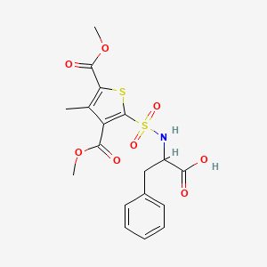 2-[3,5-Bis(methoxycarbonyl)-4-methylthiophene-2-sulfonamido]-3-phenylpropanoic acid