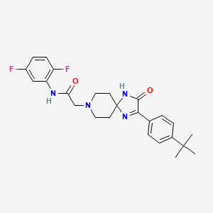 2-(2-(4-(tert-butyl)phenyl)-3-oxo-1,4,8-triazaspiro[4.5]dec-1-en-8-yl)-N-(2,5-difluorophenyl)acetamide