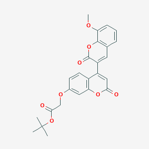 molecular formula C25H22O8 B2450889 tert-butyl 2-({8-methoxy-2,2'-dioxo-2H,2'H-[3,4'-bichromene]-7'-yl}oxy)acetate CAS No. 869079-44-7