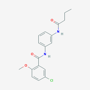 molecular formula C18H19ClN2O3 B245089 N-[3-(butyrylamino)phenyl]-5-chloro-2-methoxybenzamide 