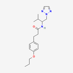 molecular formula C19H28N4O2 B2450907 N-(3-methyl-1-(2H-1,2,3-triazol-2-yl)butan-2-yl)-3-(4-propoxyphenyl)propanamide CAS No. 2034343-20-7