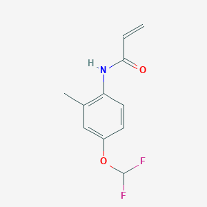 molecular formula C11H11F2NO2 B2450931 N-[4-(Difluoromethoxy)-2-methylphenyl]prop-2-enamide CAS No. 2361637-97-8