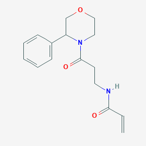 molecular formula C16H20N2O3 B2450943 N-[3-Oxo-3-(3-phenylmorpholin-4-yl)propyl]prop-2-enamide CAS No. 2201476-82-4