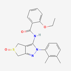molecular formula C22H23N3O3S B2450970 N-[2-(2,3-dimethylphenyl)-5-oxo-2H,4H,6H-5lambda4-thieno[3,4-c]pyrazol-3-yl]-2-ethoxybenzamide CAS No. 1008397-65-6