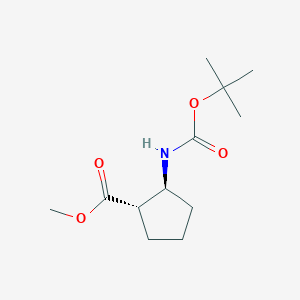 molecular formula C12H21NO4 B2451012 methyl (1S,2S)-2-(tert-butoxycarbonylamino)cyclopentanecarboxylate CAS No. 192385-82-3