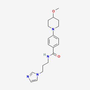 molecular formula C19H26N4O2 B2451044 N-(3-(1H-imidazol-1-yl)propyl)-4-(4-methoxypiperidin-1-yl)benzamide CAS No. 2034522-27-3