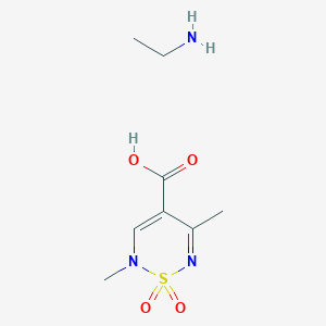 molecular formula C8H15N3O4S B2451069 2,5-dimethyl-1,1-dioxo-1,2,6-thiadiazine-4-carboxylic acid;ethanamine CAS No. 1993057-97-8