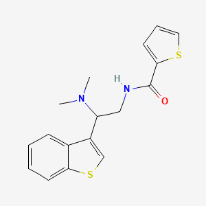 molecular formula C17H18N2OS2 B2451086 N-[2-(1-benzothiophen-3-yl)-2-(dimethylamino)ethyl]thiophene-2-carboxamide CAS No. 2034299-85-7