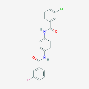 molecular formula C20H14ClFN2O2 B245121 N-[4-[(3-chlorobenzoyl)amino]phenyl]-3-fluorobenzamide 