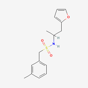 molecular formula C15H19NO3S B2451224 N-[1-(furan-2-yl)propan-2-yl]-1-(3-methylphenyl)methanesulfonamide CAS No. 1234795-59-5