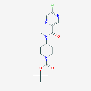 molecular formula C16H23ClN4O3 B2451271 Tert-butyl 4-[(5-chloropyrazine-2-carbonyl)-methylamino]piperidine-1-carboxylate CAS No. 2377030-89-0
