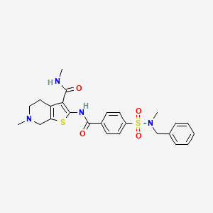 2-(4-(N-benzyl-N-methylsulfamoyl)benzamido)-N,6-dimethyl-4,5,6,7-tetrahydrothieno[2,3-c]pyridine-3-carboxamide