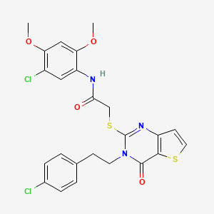N-(5-chloro-2,4-dimethoxyphenyl)-2-({3-[2-(4-chlorophenyl)ethyl]-4-oxo-3H,4H-thieno[3,2-d]pyrimidin-2-yl}sulfanyl)acetamide