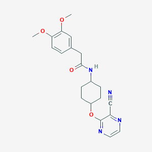 N-((1r,4r)-4-((3-cyanopyrazin-2-yl)oxy)cyclohexyl)-2-(3,4-dimethoxyphenyl)acetamide