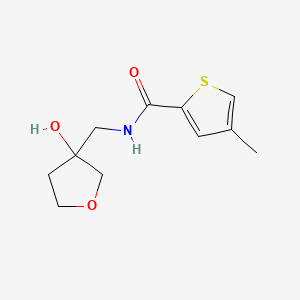 molecular formula C11H15NO3S B2451287 N-[(3-hydroxyoxolan-3-yl)methyl]-4-methylthiophene-2-carboxamide CAS No. 1858710-53-8