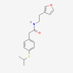 N-(2-(furan-3-yl)ethyl)-2-(4-(isopropylthio)phenyl)acetamide
