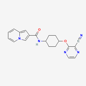 N-((1r,4r)-4-((3-cyanopyrazin-2-yl)oxy)cyclohexyl)indolizine-2-carboxamide
