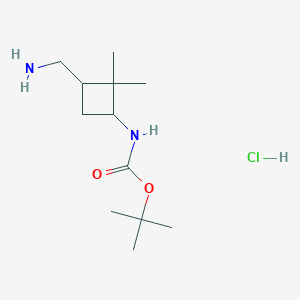 Tert-butyl N-[3-(aminomethyl)-2,2-dimethylcyclobutyl]carbamate;hydrochloride