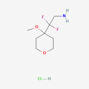 2,2-Difluoro-2-(4-methoxyoxan-4-yl)ethan-1-amine hydrochloride