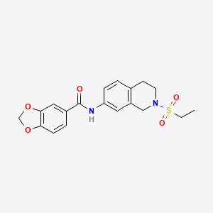 N-(2-(ethylsulfonyl)-1,2,3,4-tetrahydroisoquinolin-7-yl)benzo[d][1,3]dioxole-5-carboxamide