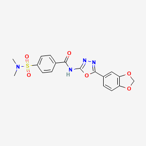 N-(5-(benzo[d][1,3]dioxol-5-yl)-1,3,4-oxadiazol-2-yl)-4-(N,N-dimethylsulfamoyl)benzamide