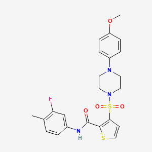 N-(3-fluoro-4-methylphenyl)-3-{[4-(4-methoxyphenyl)piperazin-1-yl]sulfonyl}thiophene-2-carboxamide