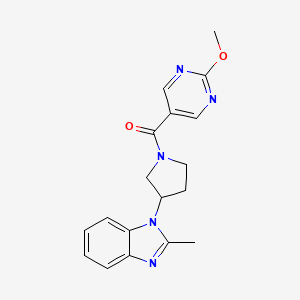 (2-methoxypyrimidin-5-yl)(3-(2-methyl-1H-benzo[d]imidazol-1-yl)pyrrolidin-1-yl)methanone