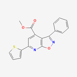 Methyl 3-phenyl-6-(thiophen-2-yl)isoxazolo[5,4-b]pyridine-4-carboxylate