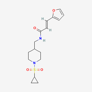 (E)-N-((1-(cyclopropylsulfonyl)piperidin-4-yl)methyl)-3-(furan-2-yl)acrylamide