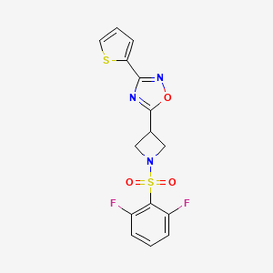 5-(1-((2,6-Difluorophenyl)sulfonyl)azetidin-3-yl)-3-(thiophen-2-yl)-1,2,4-oxadiazole