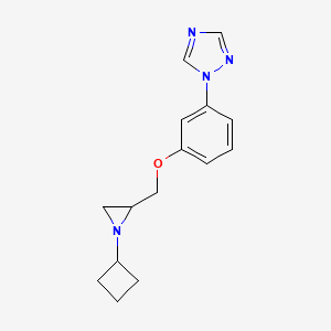 1-[3-[(1-Cyclobutylaziridin-2-yl)methoxy]phenyl]-1,2,4-triazole