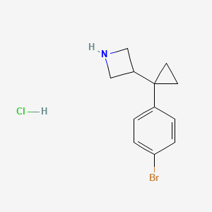 3-[1-(4-Bromophenyl)cyclopropyl]azetidine;hydrochloride