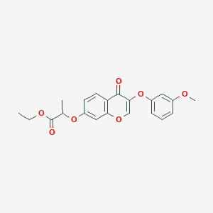 molecular formula C21H20O7 B2451363 ethyl 2-{[3-(3-methoxyphenoxy)-4-oxo-4H-chromen-7-yl]oxy}propanoate CAS No. 637749-33-8