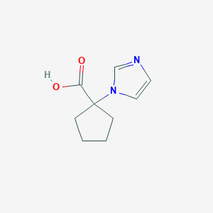 molecular formula C9H12N2O2 B2451382 1-Imidazol-1-ylcyclopentane-1-carboxylic acid CAS No. 1250209-82-5