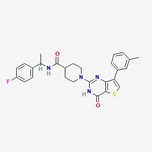 N-[1-(4-fluorophenyl)ethyl]-1-[7-(3-methylphenyl)-4-oxo-3,4-dihydrothieno[3,2-d]pyrimidin-2-yl]piperidine-4-carboxamide