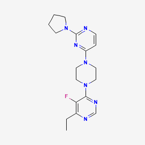 4-Ethyl-5-fluoro-6-[4-(2-pyrrolidin-1-ylpyrimidin-4-yl)piperazin-1-yl]pyrimidine