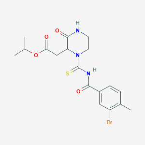 Isopropyl 2-(1-((3-bromo-4-methylbenzoyl)carbamothioyl)-3-oxopiperazin-2-yl)acetate