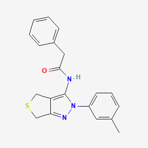 2-phenyl-N-(2-(m-tolyl)-4,6-dihydro-2H-thieno[3,4-c]pyrazol-3-yl)acetamide